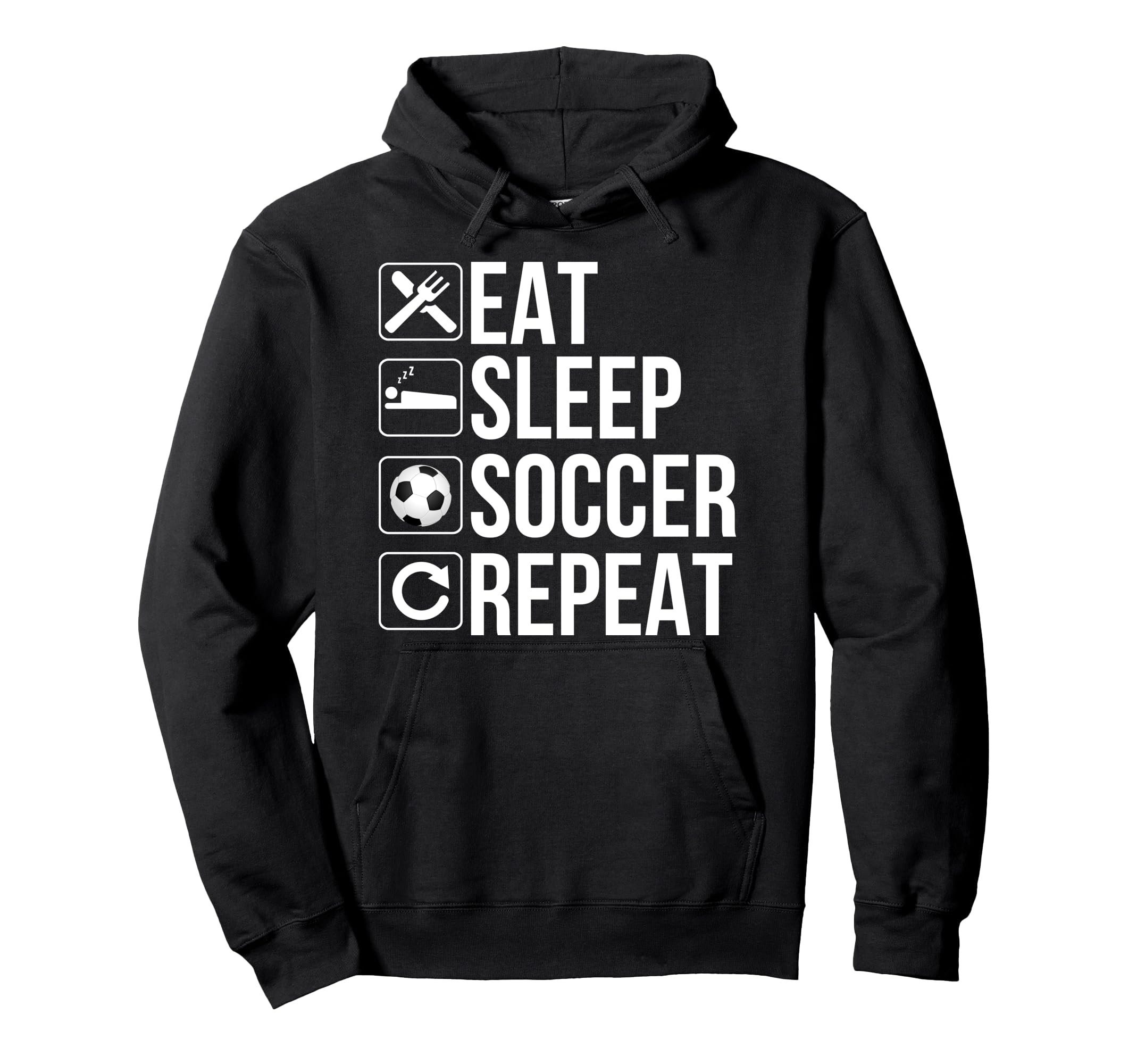 Soccer Player Funny Eat Sleep Soccer Hoodie - Aesthetic Graphic Unisex