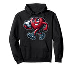 Valentines Day Heart Soccer Team Hoodie - Aesthetic Graphic for Adults