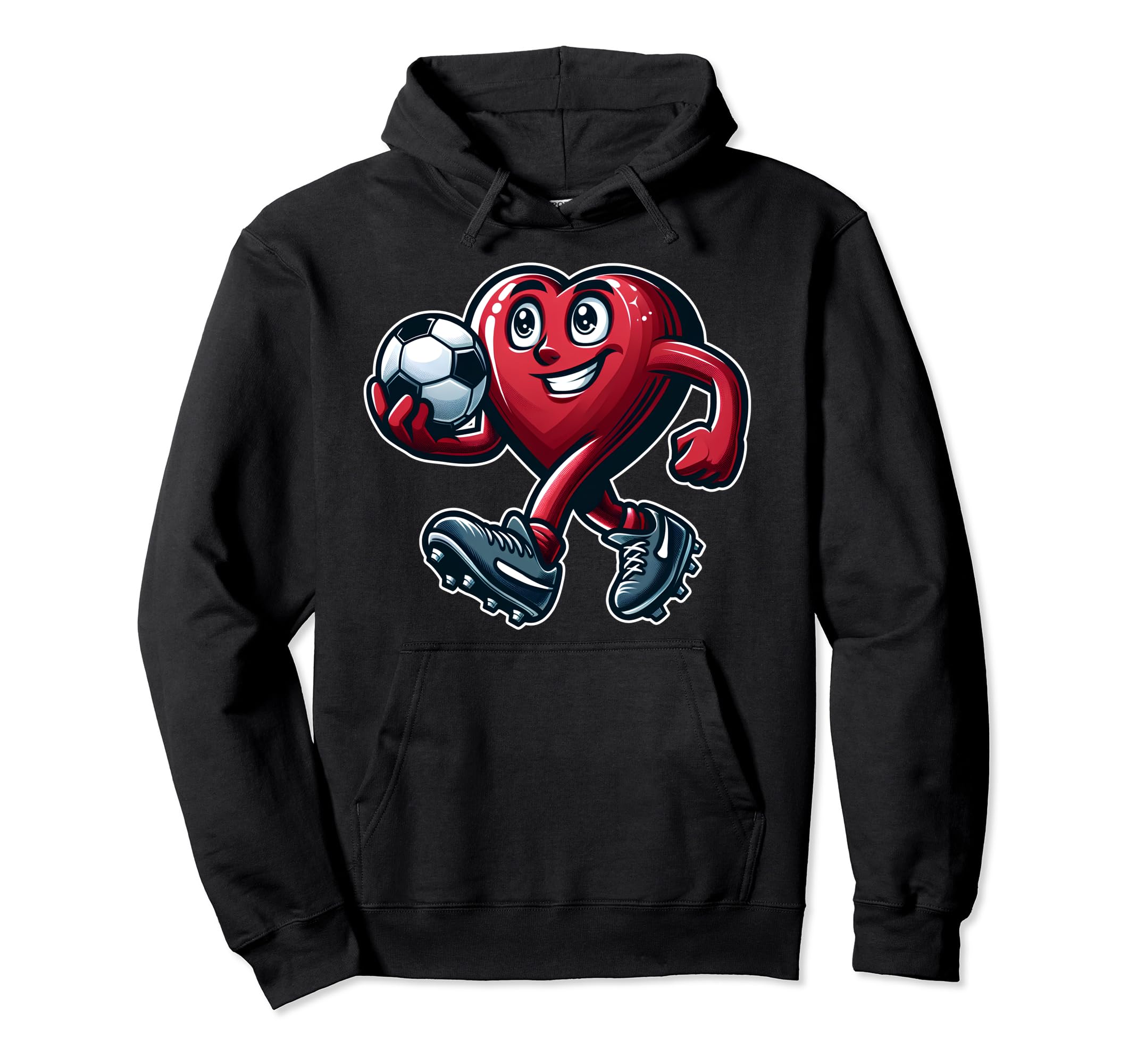 Valentines Day Heart Soccer Team Hoodie - Aesthetic Graphic for Adults