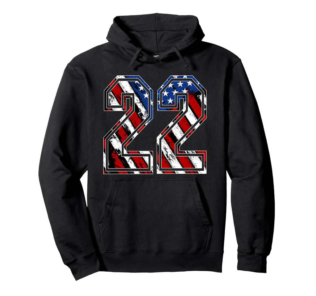 Number 22 Red White And Blue Hoodie - Casual Everyday Wear Men Women