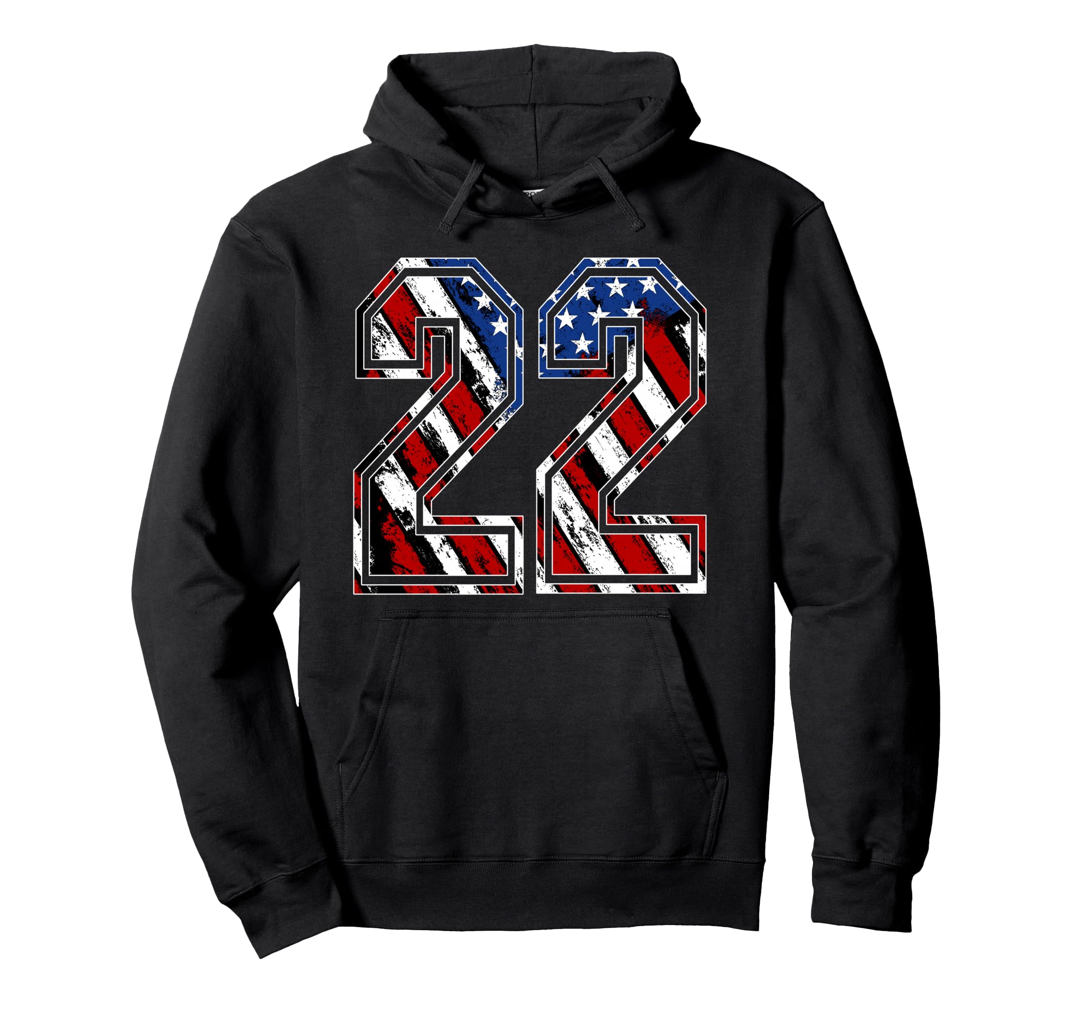 Number 22 Red White And Blue Hoodie - Casual Everyday Wear Men Women