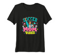 Womens Soccer Mom Vibes Sports Cheer Tri T-Shirt - Minimalist Print Unisex