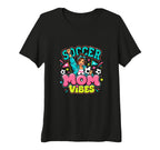 Womens Soccer Mom Vibes Sports Cheer Tri T-Shirt - Minimalist Print Unisex