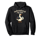 Funny Mom Silly Goose Outnumbered Hoodie - Graphic Print Unisex