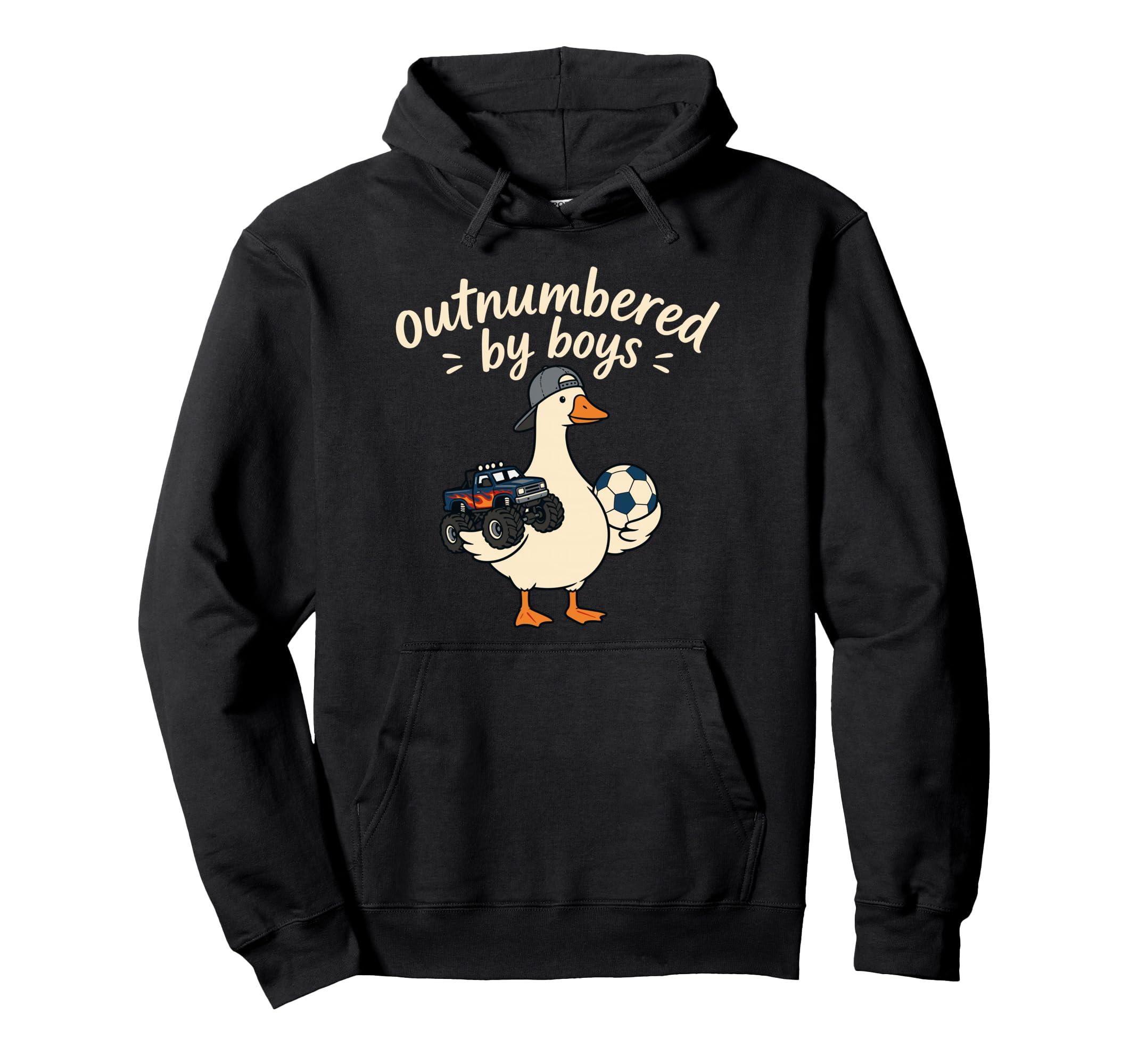 Funny Mom Silly Goose Outnumbered Hoodie - Graphic Print Unisex