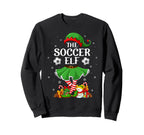 Soccer Elf Family Elf Squad Sweatshirt - Graphic Print for Adults
