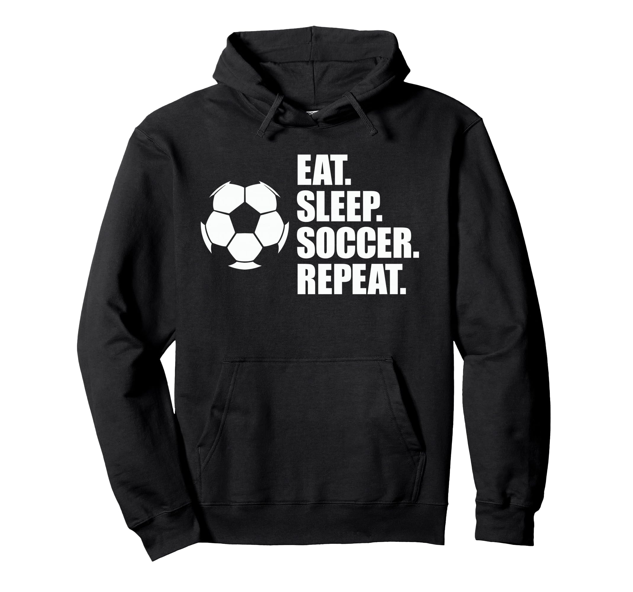 Eat Sleep Soccer Repeat Coaches Players Hoodie - Unique Graphic for Adults