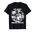 Eat Sleep Soccer Repeat Funny Soccer T-Shirt - Graphic Print for Adults