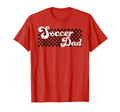 Soccer Dad Daddy Checkered Soccer Fathers T-Shirt - Unique Graphic Unisex