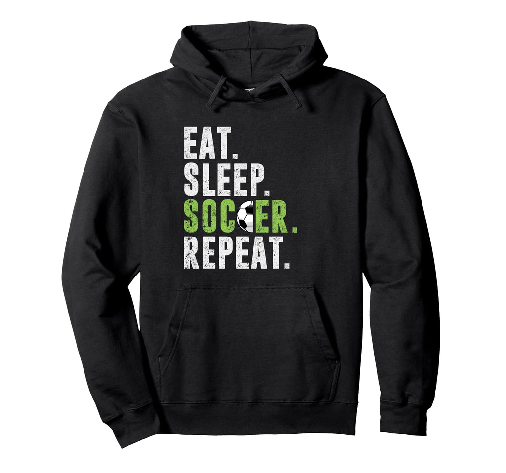 Eat Sleep Soccer Repeat Football Sport Hoodie - Custom Art Print Unisex