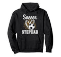 Soccer Stepdad Leopard Heart Hoodie - Casual Everyday Wear Men Women