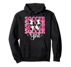 Womens Coquette Bow Ribbon Soccer Player Hoodie - Trendy Graphic Unisex