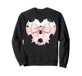 Coquette Soccer Heart Bow Football Sweatshirt - Unique Graphic Men Women