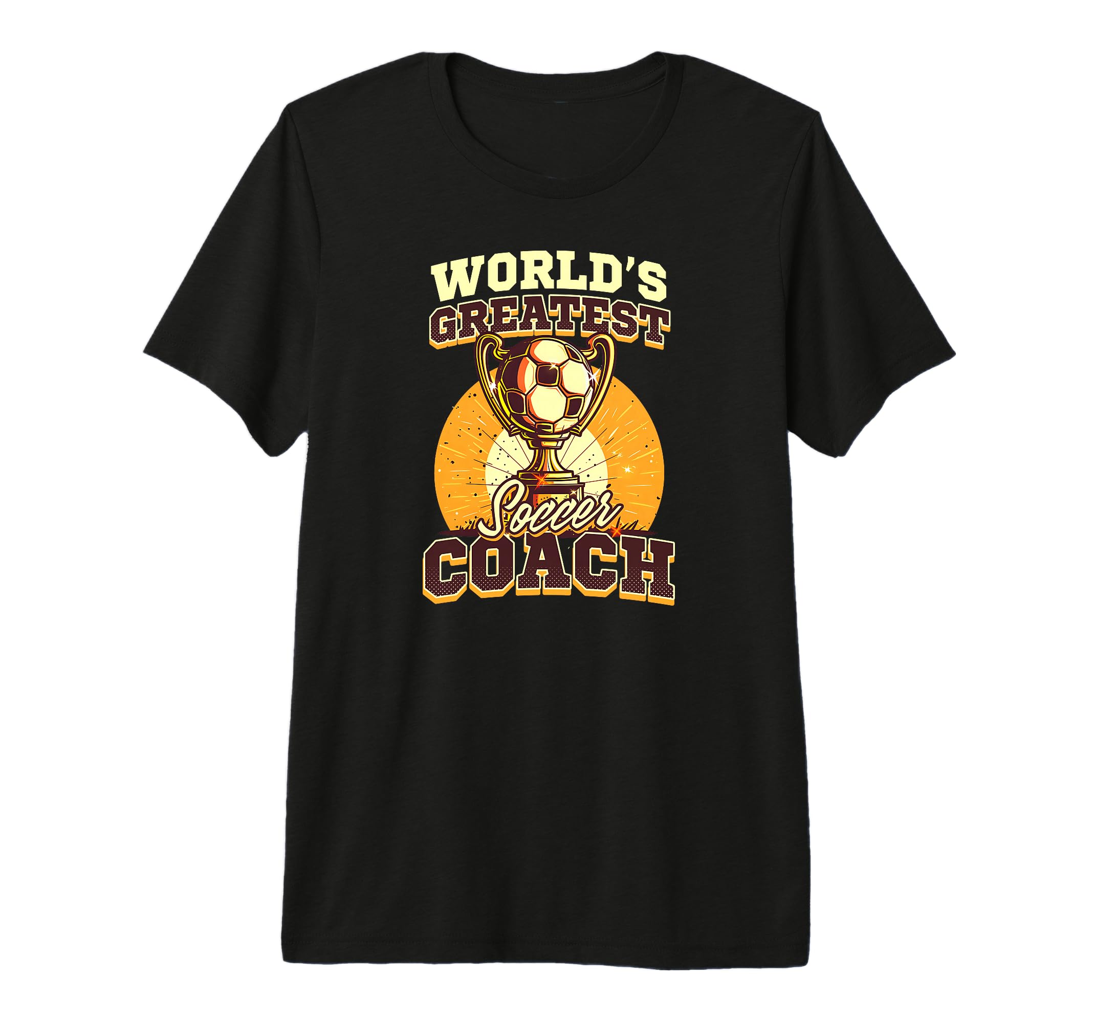 Worlds Greatest Soccer Coach Soccer T-Shirt - Minimalist Print Men Women