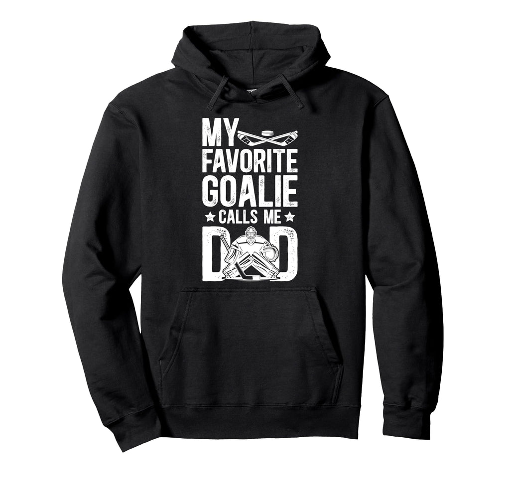 Proud Ice Hockey Goalie Dad Hockey Hoodie - Trendy Graphic for Adults