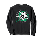 Splash Art Soccer Football Ball Sweatshirt - Minimalist Print for Adults