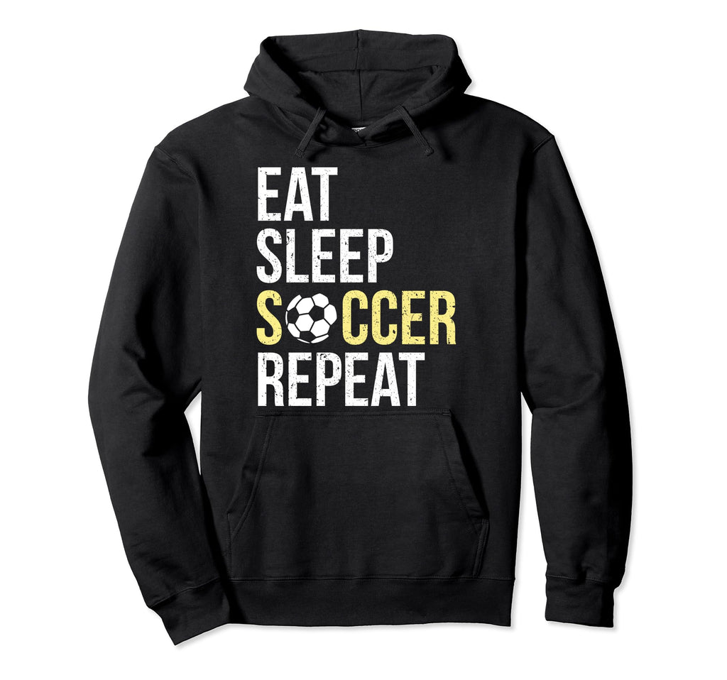 Eat Sleep Soccer Repeat Soccer Player Gift Hoodie - Graphic Print Unisex