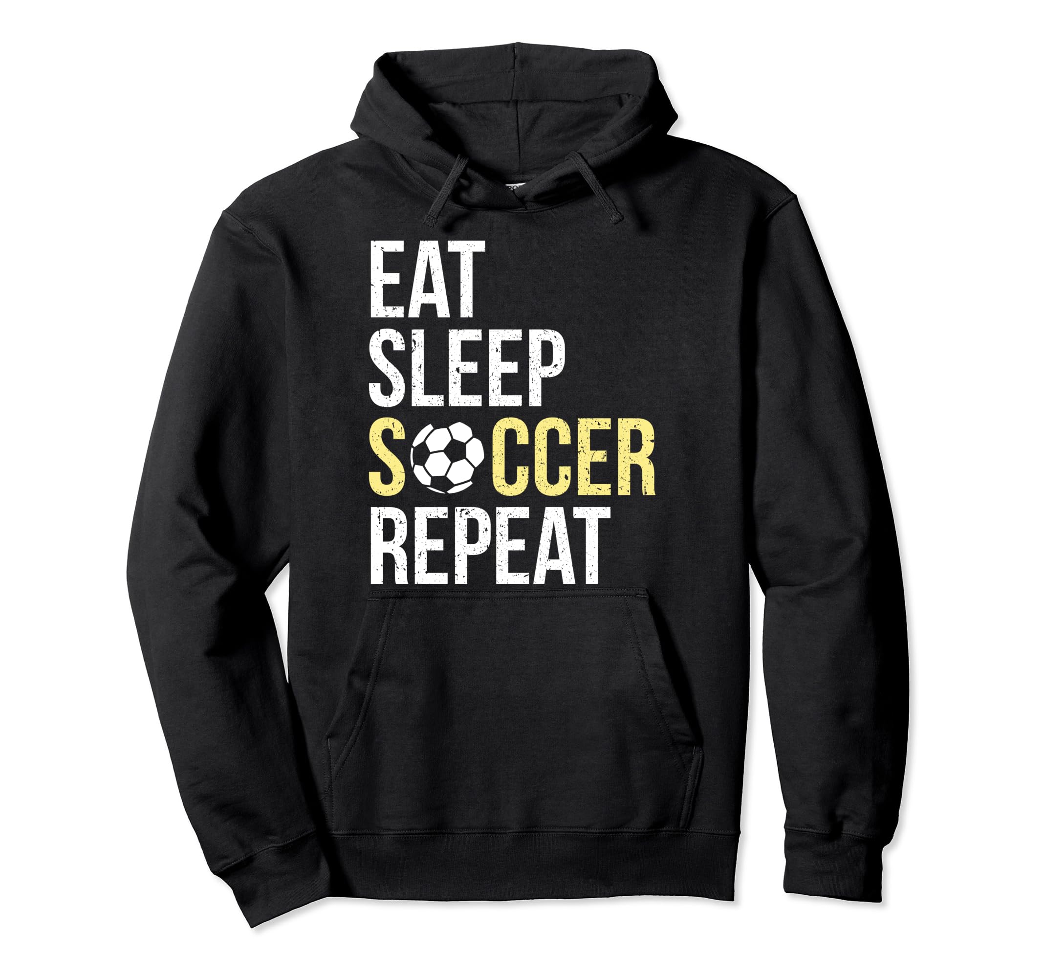 Eat Sleep Soccer Repeat Soccer Player Gift Hoodie - Graphic Print Unisex