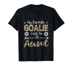My Favorite Goalie Calls Me Aunt T-Shirt - Minimalist Print for Adults