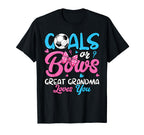 Gender Reveal Goals Or Bows Great T-Shirt - Streetwear Style Men Women