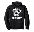 Soccer Granny Soccer Ball Distressed Hoodie - Trendy Graphic for Adults