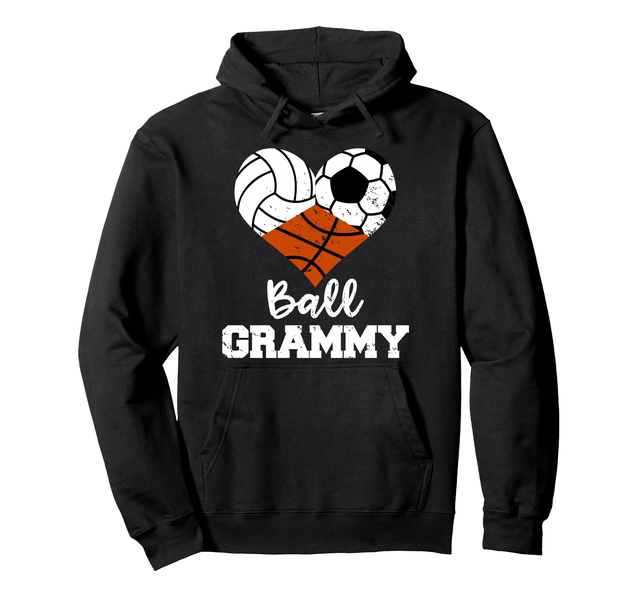 Ball Grammy Heart Funny Volleyball Hoodie - Novelty Apparel for Adults