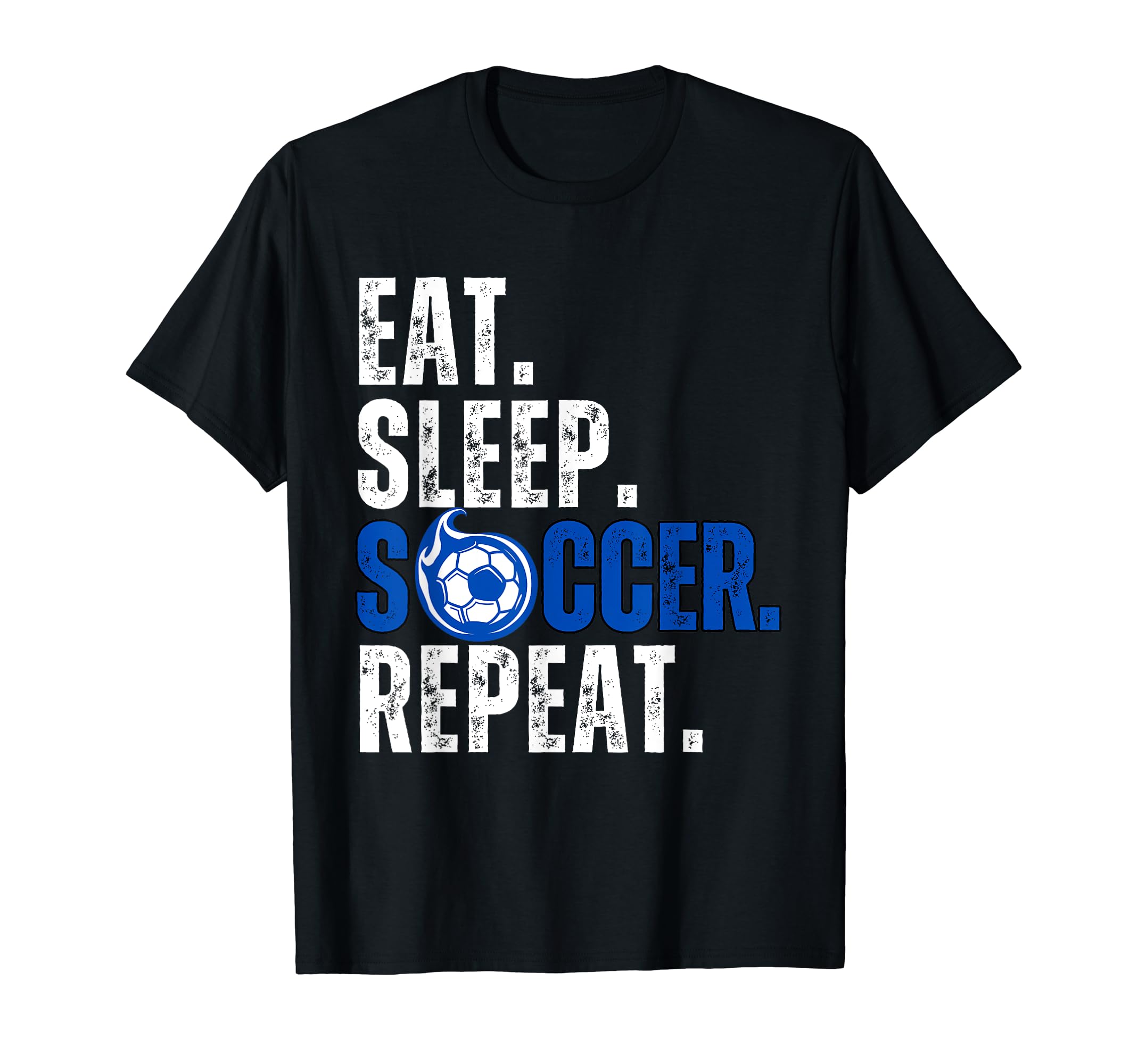 Soccer Lover Themed Tees Eat T-Shirt - Casual Everyday Wear Men Women