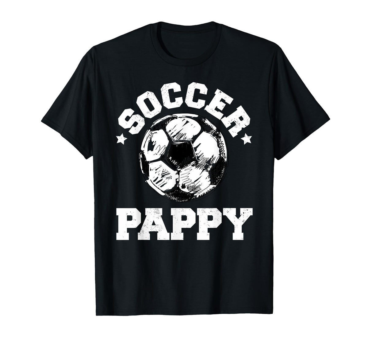 Soccer Pappy Soccer Ball Distressed T-Shirt - Custom Art Print for Adults
