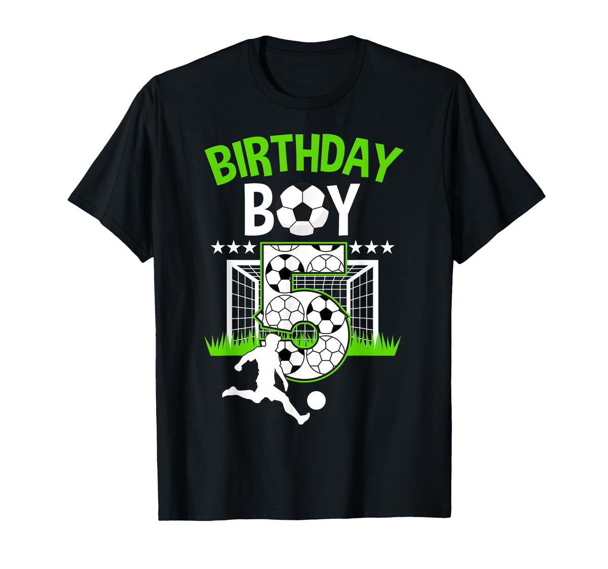 Birthday Soccer 5 Year Old Who Loves T-Shirt - Unique Graphic Unisex