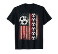 Distressed American Flag Soccer T-Shirt - Unique Graphic Men Women