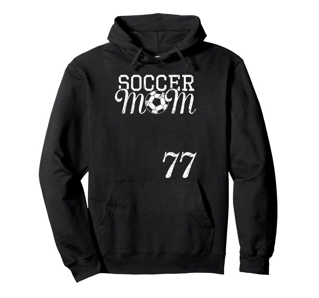 Soccer Mom Jersey Number 77 Favorite Hoodie - Trendy Graphic for Adults