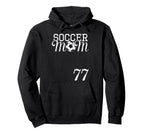 Soccer Mom Jersey Number 77 Favorite Hoodie - Trendy Graphic for Adults