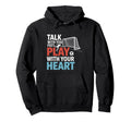 Soccer Talk Your Feet Play Your Heart Hoodie - Minimalist Print Men Women