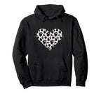 Soccer Play Heart Funny Valentines Hoodie - Fun Novelty Design Unisex