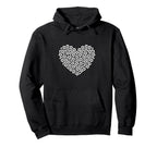Heart Shaped Soccer Ball Artwork Hoodie - Casual Everyday Wear Men Women