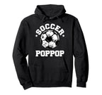 Soccer Poppop Soccer Ball Distressed Hoodie - Novelty Apparel for Adults