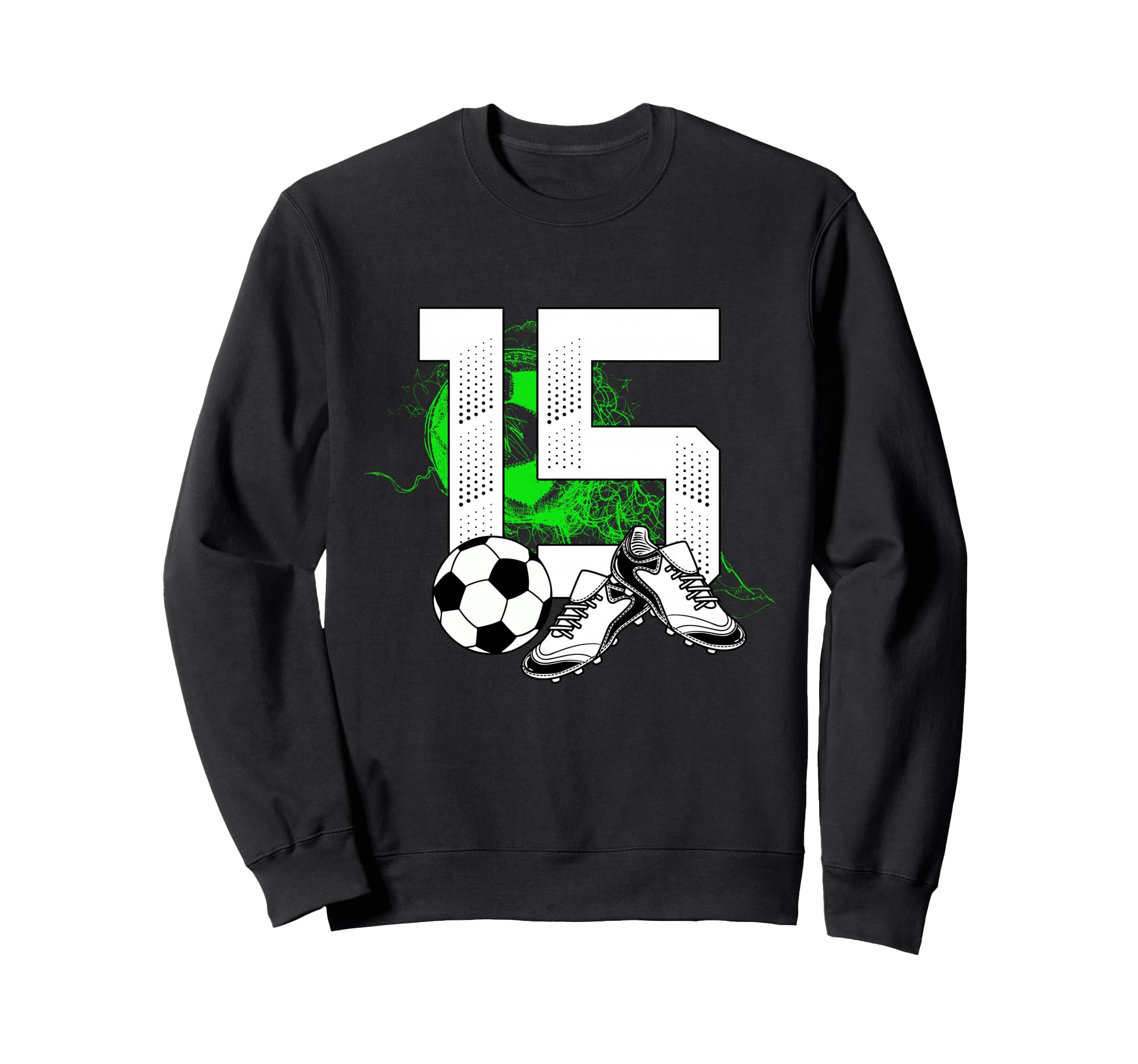 15Th Birthday Soccer Player Football Sweatshirt - Graphic Print Men Women