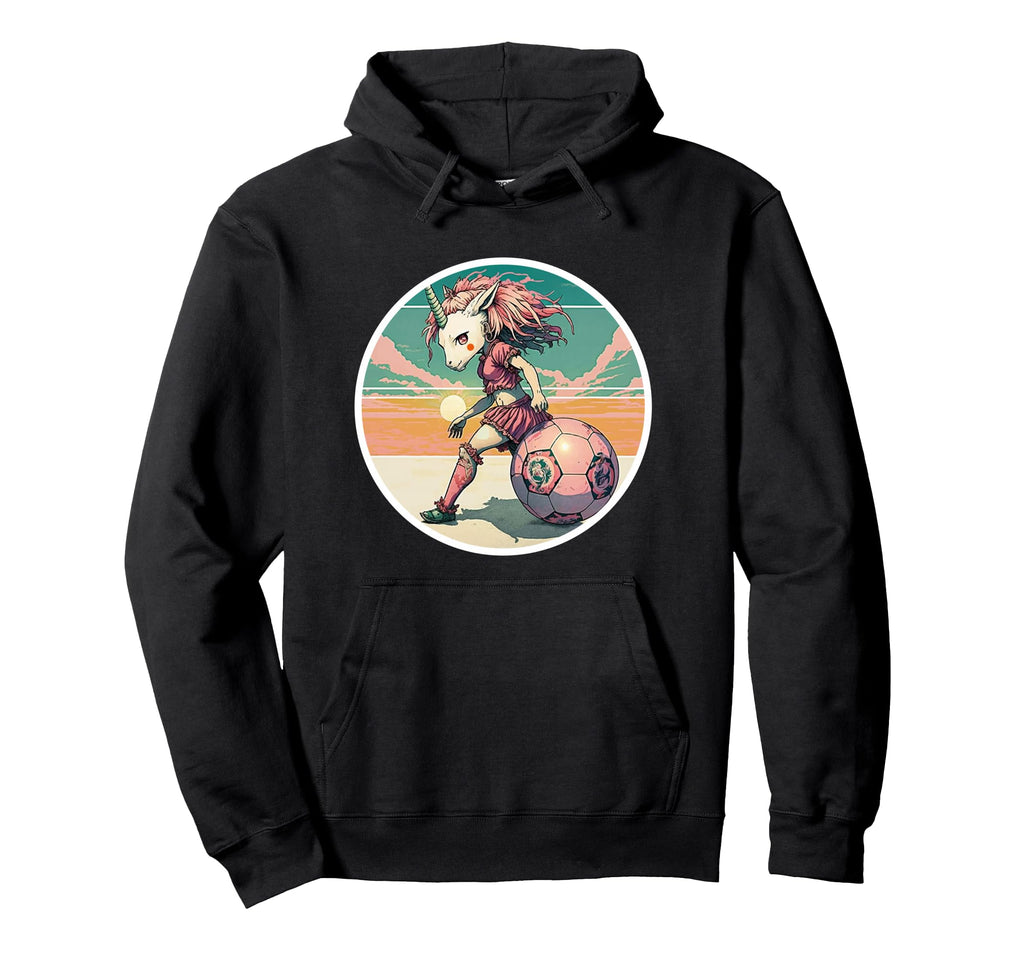 Soccer Anime Manga Unicorn Soccer Hoodie - Streetwear Style for Adults