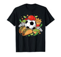 Tacos Party Vibes And Soccer Fan T-Shirt - Minimalist Print Unisex