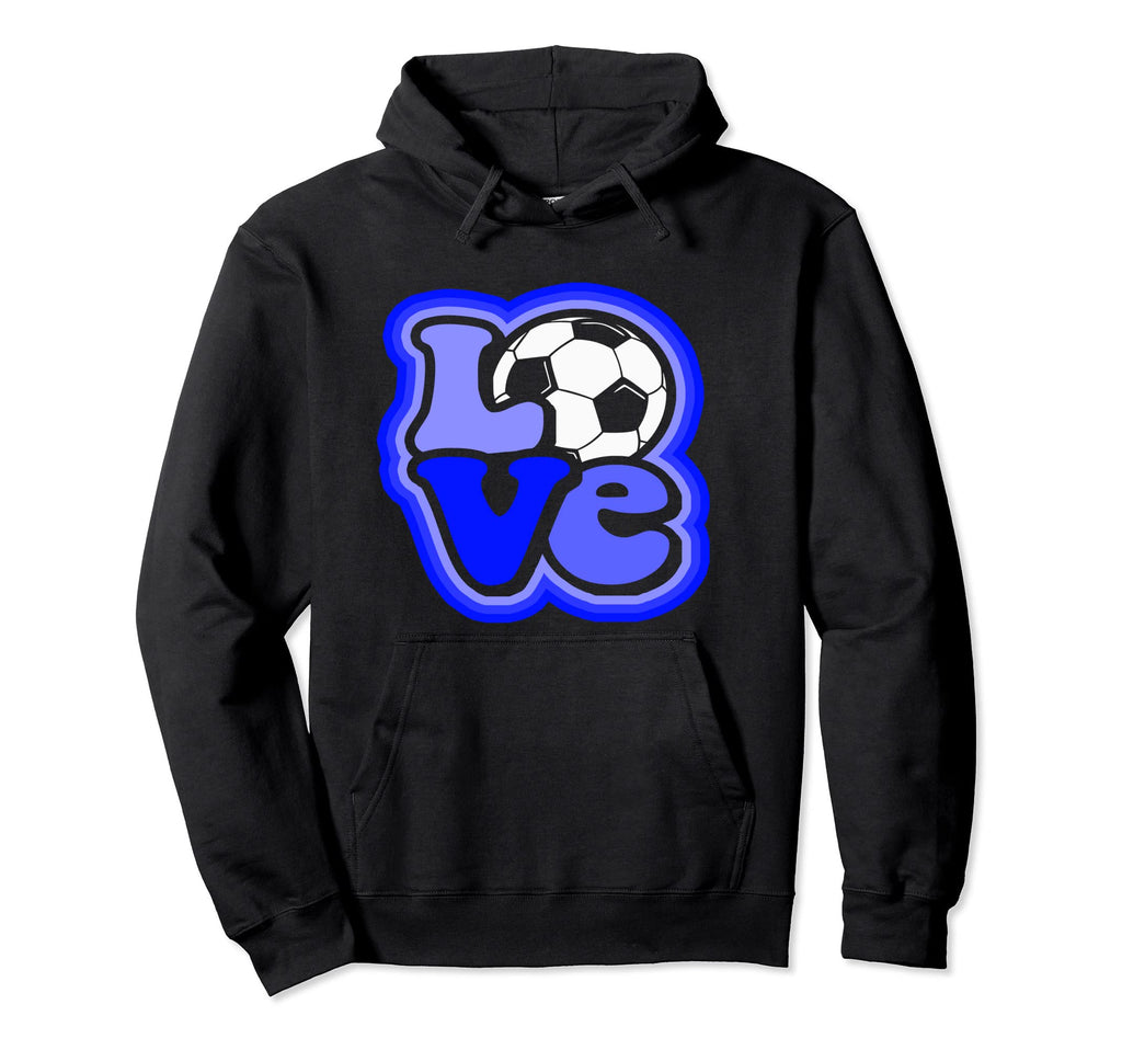 Soccer Love Teen Shades Blue Hoodie - Custom Art Print for Adults