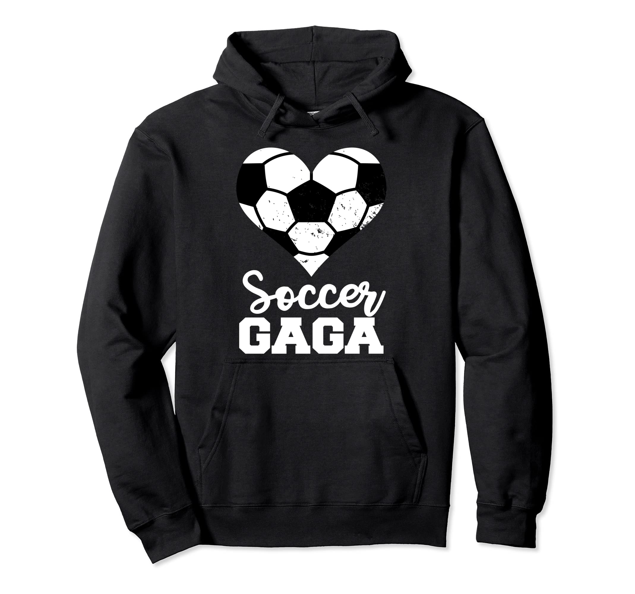 Soccer Gaga Funny Soccer Heart Grandma Gaga Hoodie - Novelty Apparel Unisex