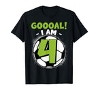 4 Year Old Birthday Soccer Themed 4Thb T-Shirt - Unique Graphic for Adults