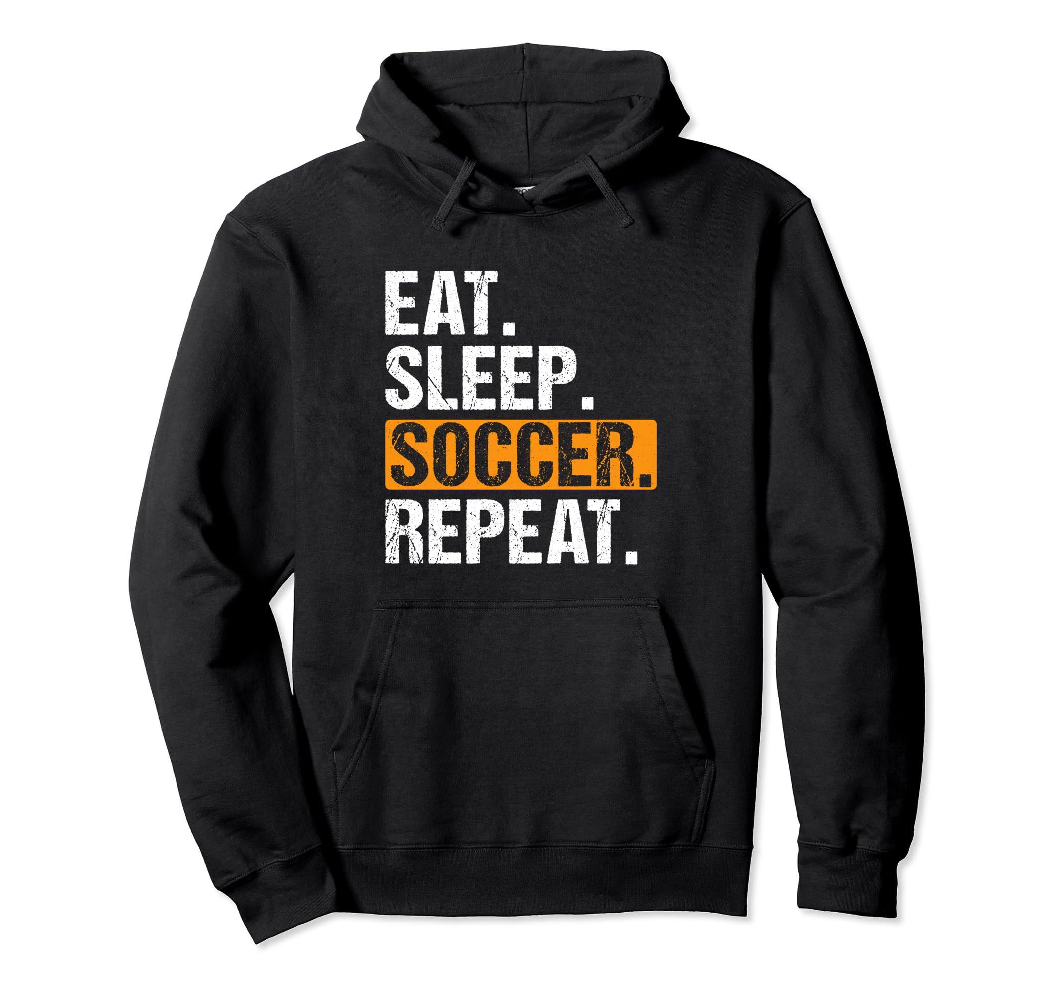 Eat Sleep Soccer Repeat Funny Soccer Hoodie - Custom Art Print for Adults