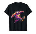 Soccer Player Sloth Art Paint Splatter T-Shirt - Graphic Print Unisex