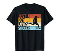 Funny Just Who Loves Soccer T-Shirt - Aesthetic Graphic for Adults