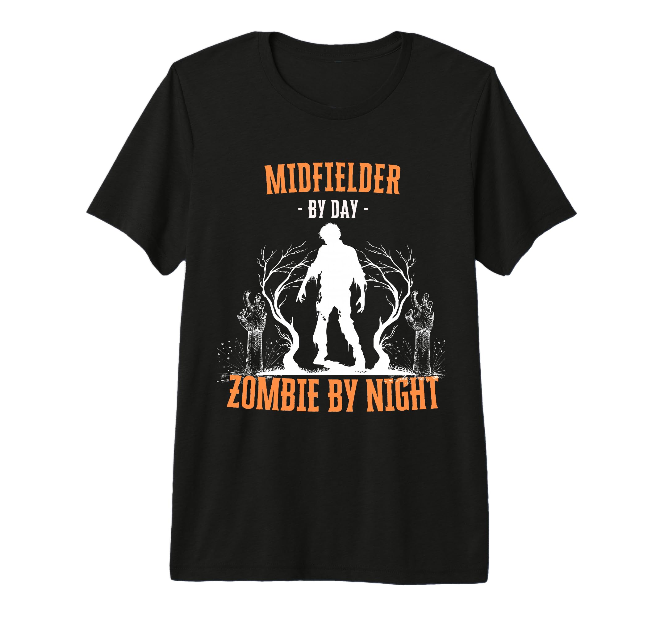 Midfielder Day Zombie Night Funny T-Shirt - Graphic Print Men Women