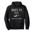 Funny Soccer Goalie Born To Fly Student Hoodie - Graphic Print Men Women