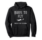 Funny Soccer Goalie Born To Fly Student Hoodie - Graphic Print Men Women