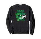 Dribble Drool Funny Soccer Sweatshirt - Trendy Graphic for Adults