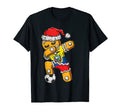 Soccer Dabbing Gingerbread Ecuador Football T-Shirt - Graphic Print Unisex